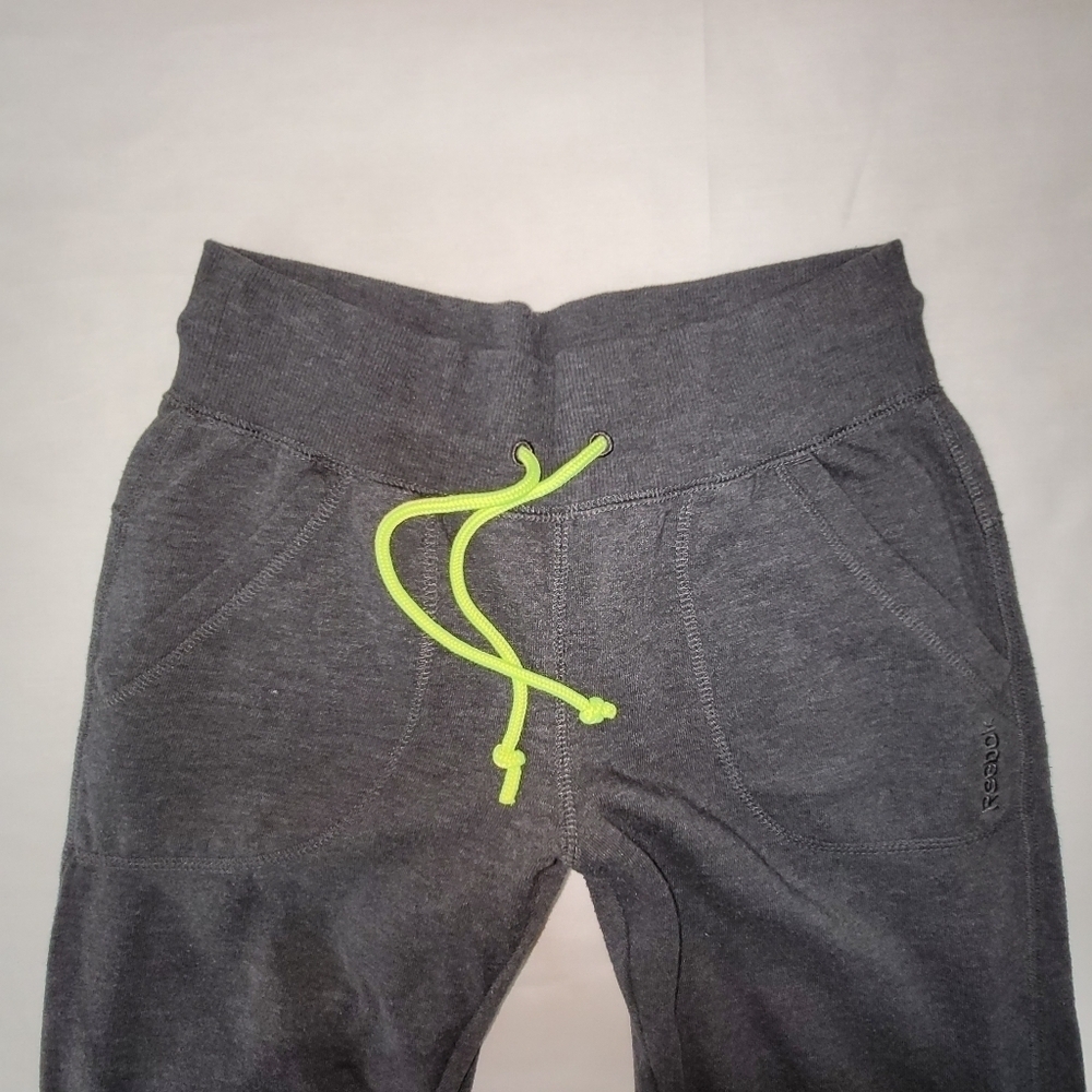 Reebok Drawstring Dark Gray Mid-rise Joggers W/Pockets Women's Size XS - Picture 3 of 13